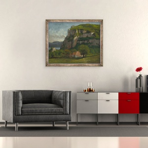 Tablou inramat - Gustave Courbet - Stanca lui Hautepierre, 50 x 60 cm - Img 2