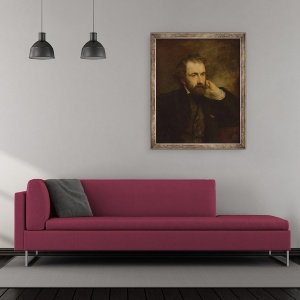 Tablou inramat - Gustave Ricard - Portretul lui Paul Chenavard 1807-95, 50 x 60 cm - Img 2