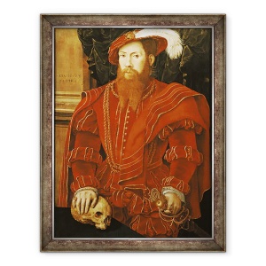 Tablou inramat - Hans Eworth - Portretul unui Gentleman al Curtii Engleze, 60 x 80 cm