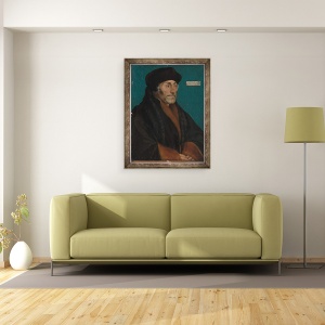 Tablou inramat - Hans Holbein the Younger - Erasmus din Rotterdam II, 70 x 90 cm - Img 2