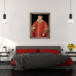 Tablou inramat - Hans Holbein the Younger - Portretul lui Henry al VIII-lea, 70 x 90 cm - Img 3