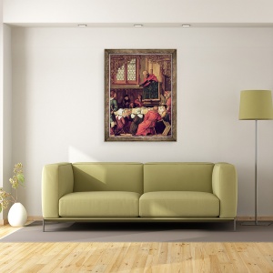 Tablou inramat - Hans Suess Kulmbach - Predica Sfantului Petru, 60 x 80 cm - Img 2