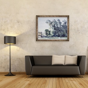 Tablou inramat - Harry Becker - Copaci - Zori, 70 x 90 cm - Img 2
