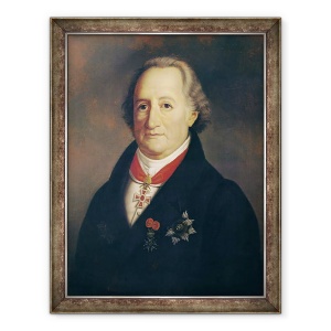 Tablou inramat - Heinrich Cristoph - Portretul lui Johann Wolfgang von Goethe 1749-1832 Cu Decoratiuni, 70 x 90 cm