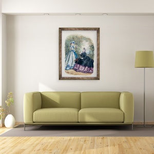 Tablou inramat - Heloise Leloir - Rochie de dupa-amiaza pentru femei, 70 x 90 cm - Img 2