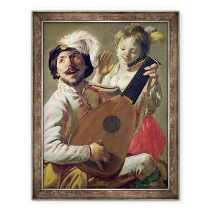 Tablou inramat - Hendrick Ter Brugghen - The Duet, 70 x 90 cm