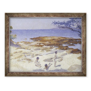 Tablou inramat - Henri-Edmond Cross - Plaja la Cabasson Baigne-Cul, 70 x 90 cm