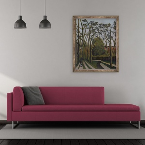 Tablou inramat - Henri J.F. Rousseau - Bancile Bièvre langa Bicêtre, 70 x 85 cm - Img 2