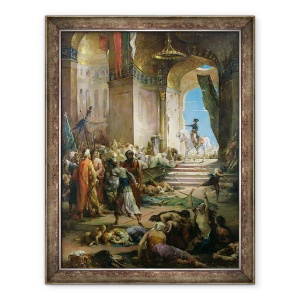 Tablou inramat - Henri Leopold Levy - Napoleon Bonaparte 1769-1821 in Marea Moschee de la Cairo, 70 x 90 cm