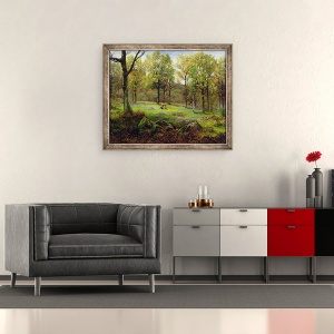 Tablou inramat - Henry Crossland - in padure, 50 x 60 cm - Img 2