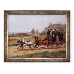 Tablou inramat - Henry Thomas Alken - Coaching Scene, 70 x 90 cm
