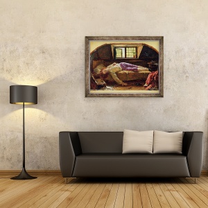 Tablou inramat - Henry Wallis - Moartea lui Chatterton, 70 x 90 cm - Img 2