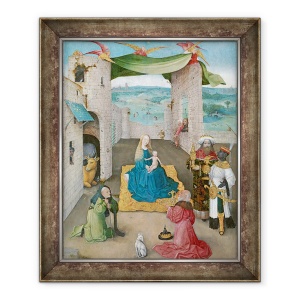Tablou inramat - Hieronymus Bosch - Adorarea Magilor, 50 x 60 cm