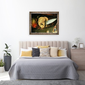 Tablou inramat - Hieronymus Bosch - Gradina deliciilor Pamantesti VII, 60 x 80 cm - Img 3