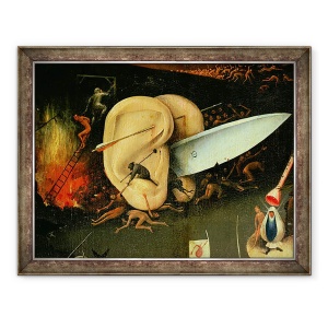 Tablou inramat - Hieronymus Bosch - Gradina deliciilor Pamantesti VII, 70 x 90 cm