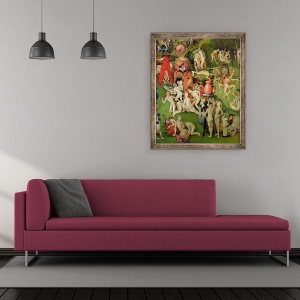 Tablou inramat - Hieronymus Bosch - Gradina deliciilor Pamantesti VIII, 50 x 60 cm - Img 2