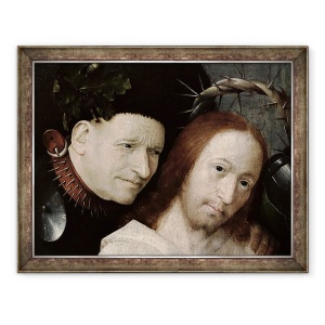 Tablou inramat - Hieronymus Bosch - Hristos a batjocorit incoronarea cu spini c.1490-1500 ulei pe panou, 60 x 80 cm