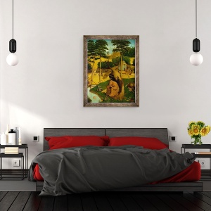 Tablou inramat - Hieronymus Bosch - Tentatia Sfantului Anton I, 60 x 80 cm - Img 3