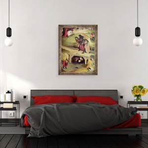 Tablou inramat - Hieronymus Bosch - Tentatia Sfantului Anton II, 60 x 80 cm - Img 3