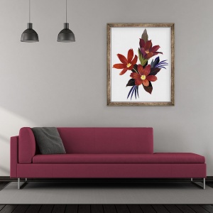 Tablou inramat - Hiroyuki Izutsu - Aranjat Sisirinchium rosulatum, 50 x 60 cm - Img 2