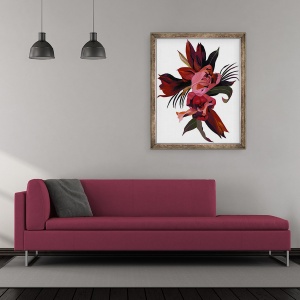 Tablou inramat - Hiroyuki Izutsu - Lalele si amaryllis, 70 x 85 cm - Img 2