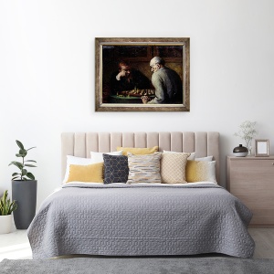 Tablou inramat - Honore Daumier - Jucatorii de sah, 60 x 80 cm - Img 3