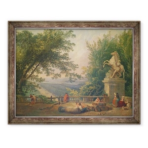 Tablou inramat - Hubert Robert - Ruinele Terasei intr-un parc, 70 x 90 cm