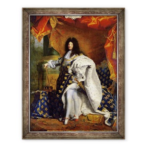 Tablou inramat - Hyacinthe Francois Rigaud - Ludovic al XIV-lea in Costum, 70 x 90 cm