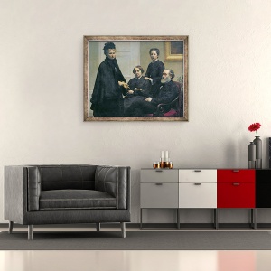 Tablou inramat - Ignace Henri Jean Fantin-Latour - Familia Dubourg, 50 x 60 cm - Img 2