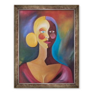 Tablou inramat - Ikahl Beckford - Doua fete ale Evei, 70 x 90 cm