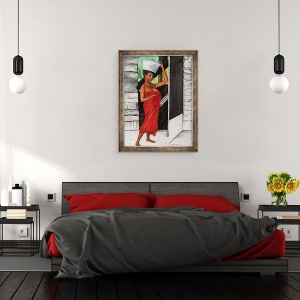 Tablou inramat - Ikahl Beckford - Drapat in rosu, 70 x 90 cm - Img 3
