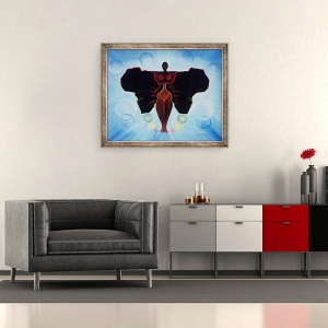 Tablou inramat - Ikahl Beckford - Fluture Negru, 50 x 60 cm - Img 2