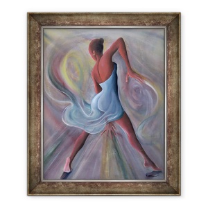 Tablou inramat - Ikahl Beckford - Rochie albastra, 70 x 85 cm