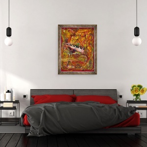 Tablou inramat - Ikahl Beckford - Simfonia in rosu, 60 x 80 cm - Img 3