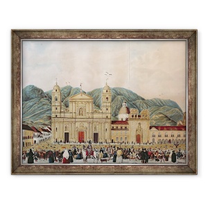 Tablou inramat - J. Castillo - Plaza de Bolivar, Bogota, 60 x 80 cm