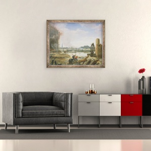 Tablou inramat - Jacob Gensler - Hamburg dupa incendiu, 50 x 60 cm - Img 2