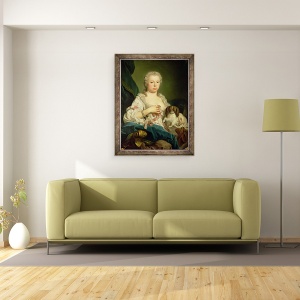Tablou inramat - Jacopo Amigoni - Maria-Barbara de Braganza d.1758, 70 x 90 cm - Img 2