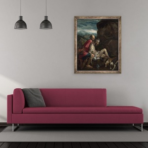 Tablou inramat - Jacopo Bassano - The Good Samaritan, 50 x 60 cm - Img 2