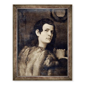 Tablou inramat - Jacopo Palma - Autoportret ulei pe panza, 70 x 90 cm