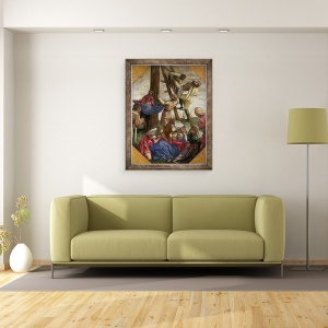 Tablou inramat - Jacopo Robusti Tintoretto - Coborarea de pe cruce, 70 x 90 cm - Img 2