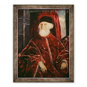 Tablou inramat - Jacopo Robusti Tintoretto - Portretul procuratorului Jacopo Soranzo 1466-1551 1550, 60 x 80 cm