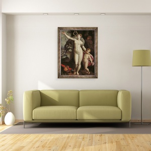 Tablou inramat - Jacques de Backer - Venus si Cupidon II, 70 x 90 cm - Img 2