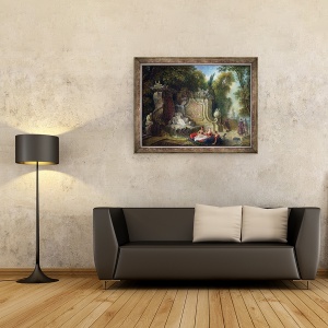 Tablou inramat - Jacques de Lajoue - Oriental Garden, 70 x 90 cm - Img 2