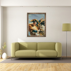 Tablou inramat - Jacques Louis David - Bonaparte Traversarea Alpilor ulei pe panza, 60 x 80 cm - Img 3
