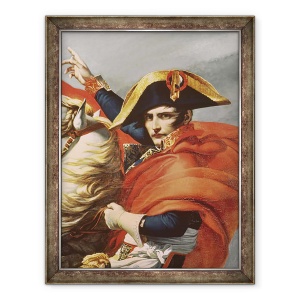 Tablou inramat - Jacques Louis David - Detaliu al lui Napoleon care traverseaza Alpii pe 20 mai 1800, 60 x 80 cm