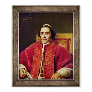 Tablou inramat - Jacques Louis David - Portretul Papei Pius VII 1742-1823, 70 x 85 cm
