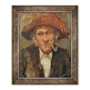 Tablou inramat - James Abbott McNeill Whistler - Omul fumeaza o pipa, 50 x 60 cm