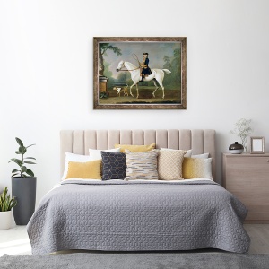 Tablou inramat - James Seymour - Sir Roger Burgoyne calarind Bursuc, 60 x 80 cm - Img 3