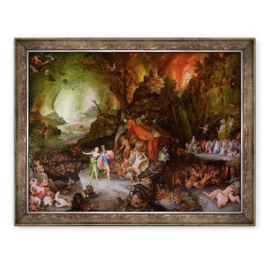Tablou inramat - Jan Brueghel the Elder - Aeneas si Sibyl in Lumea de Dincolo, 70 x 90 cm