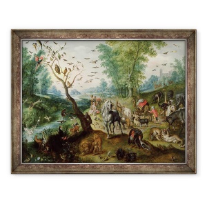 Tablou inramat - Jan Brueghel the Elder - Arca lui Noe, 70 x 90 cm